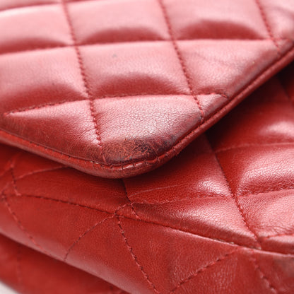 Chanel Lambskin Quilted Medium Double Flap Red 13 of 22