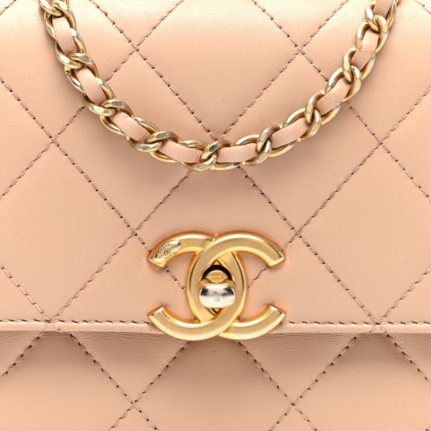 Chanel Calfskin Quilted Mini Perfect Fit Flap Beige 8 of 10
