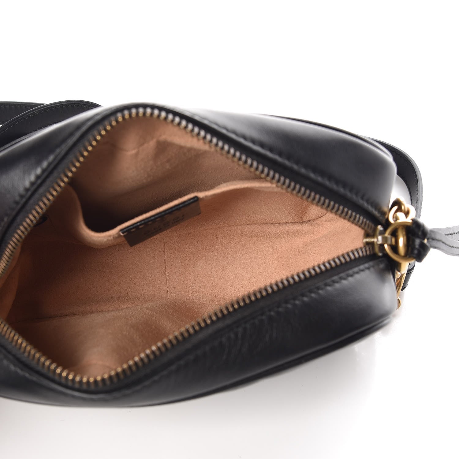 Gucci Calfskin Matelasse Mini GG Marmont Chain Shoulder Bag Black 5 of 8