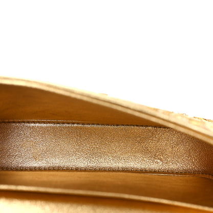 Celine Sequin Triomphe Chain Shoulder Bag Gold 5 of 9