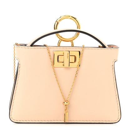 Fendi Nappa Sigma Pico Peekaboo Charm Poudre 1 of 10