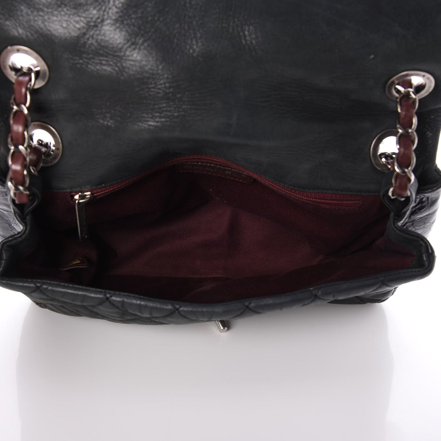 Iridescent Calfskin Medium In The Mix Flap Black