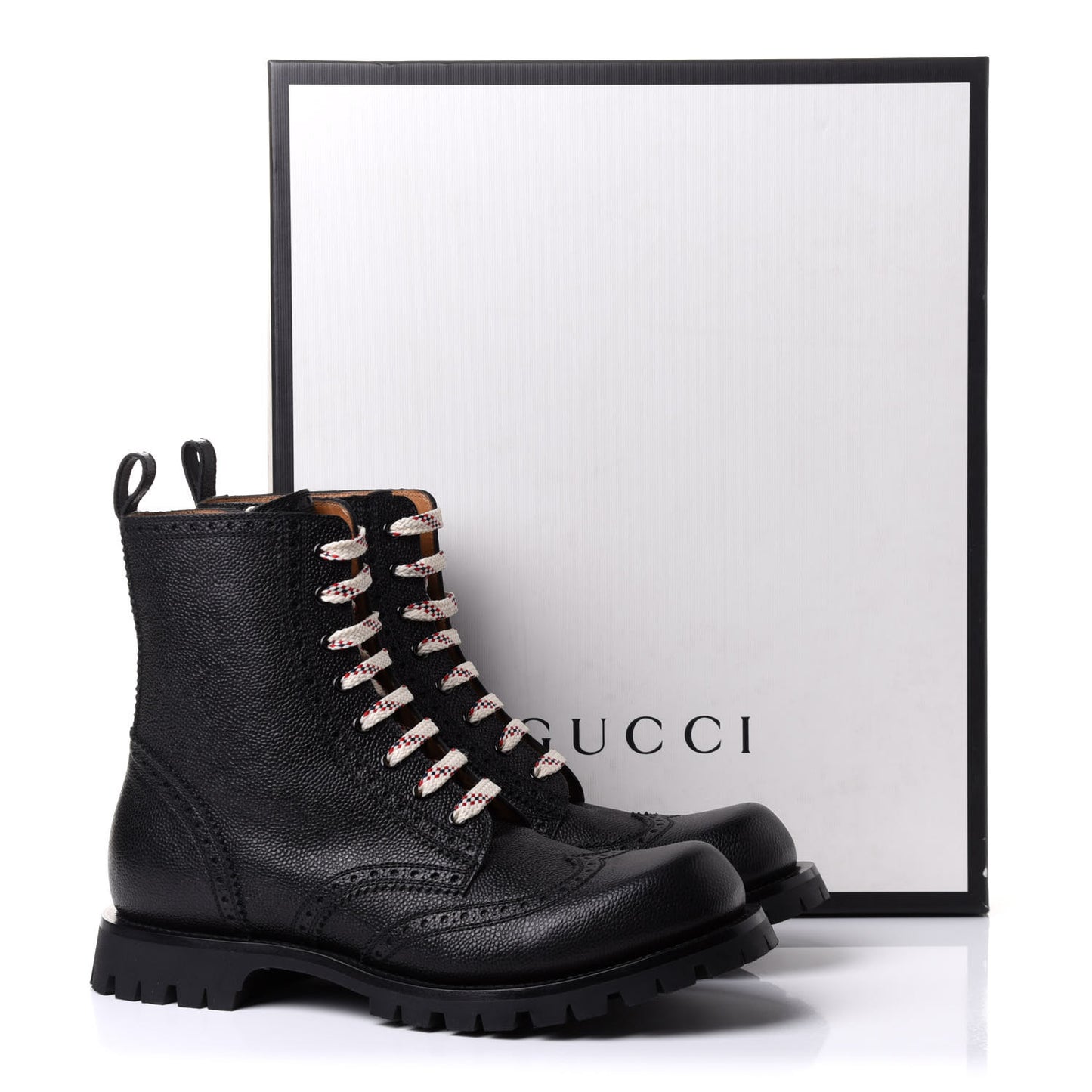 Grained Calfskin Mens Lace Up Combat Boots 11 Black