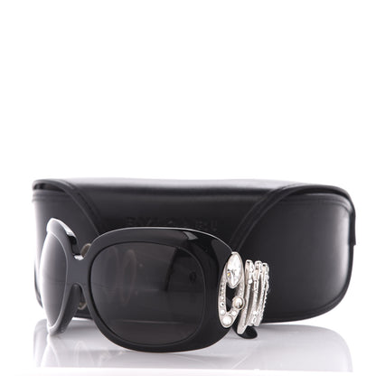 Bulgari Oval Crystal 8016-B Sunglasses Black 9 of 9