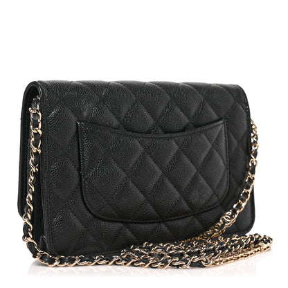 Chanel Caviar Quilted Tiny CC Wallet On Chain WOC Black 3 of 9