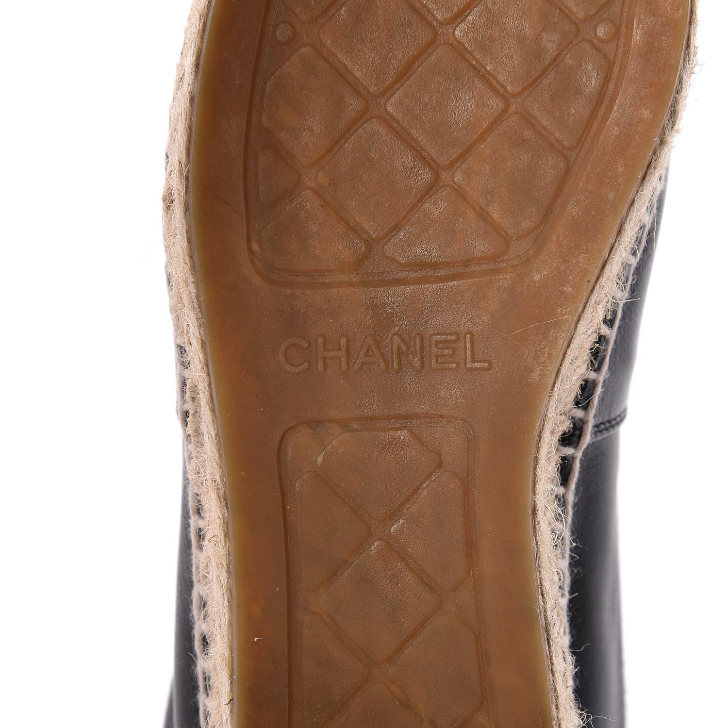Chanel Lambskin CC Espadrilles 37 Black 9 of 13