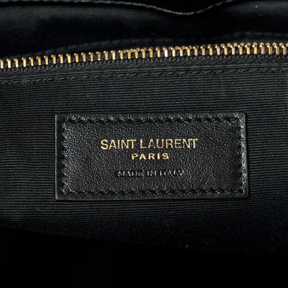 Saint Laurent Calfskin Y Quilted Monogram Large Loulou Shopper Black 7 of 12