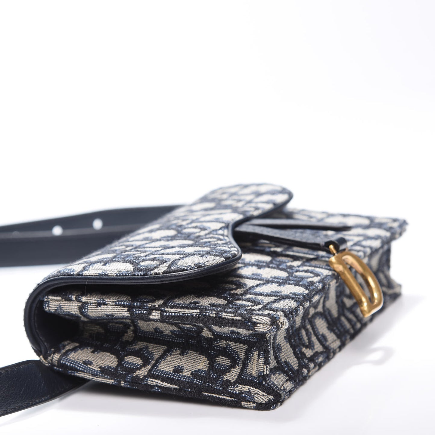 Oblique Saddle Belt Bag Blue