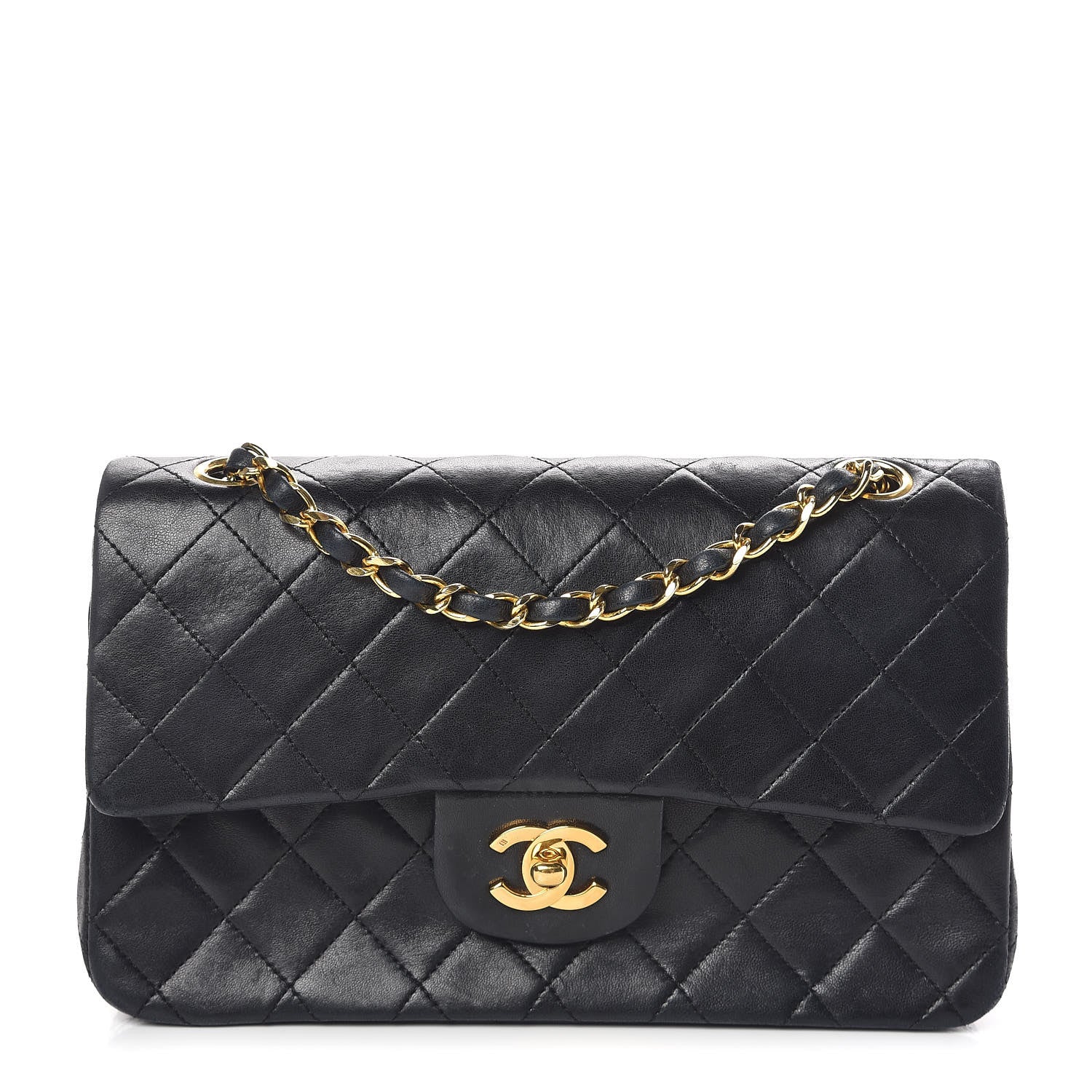 Chanel Lambskin Quilted Small Double Flap Black 1 of 15