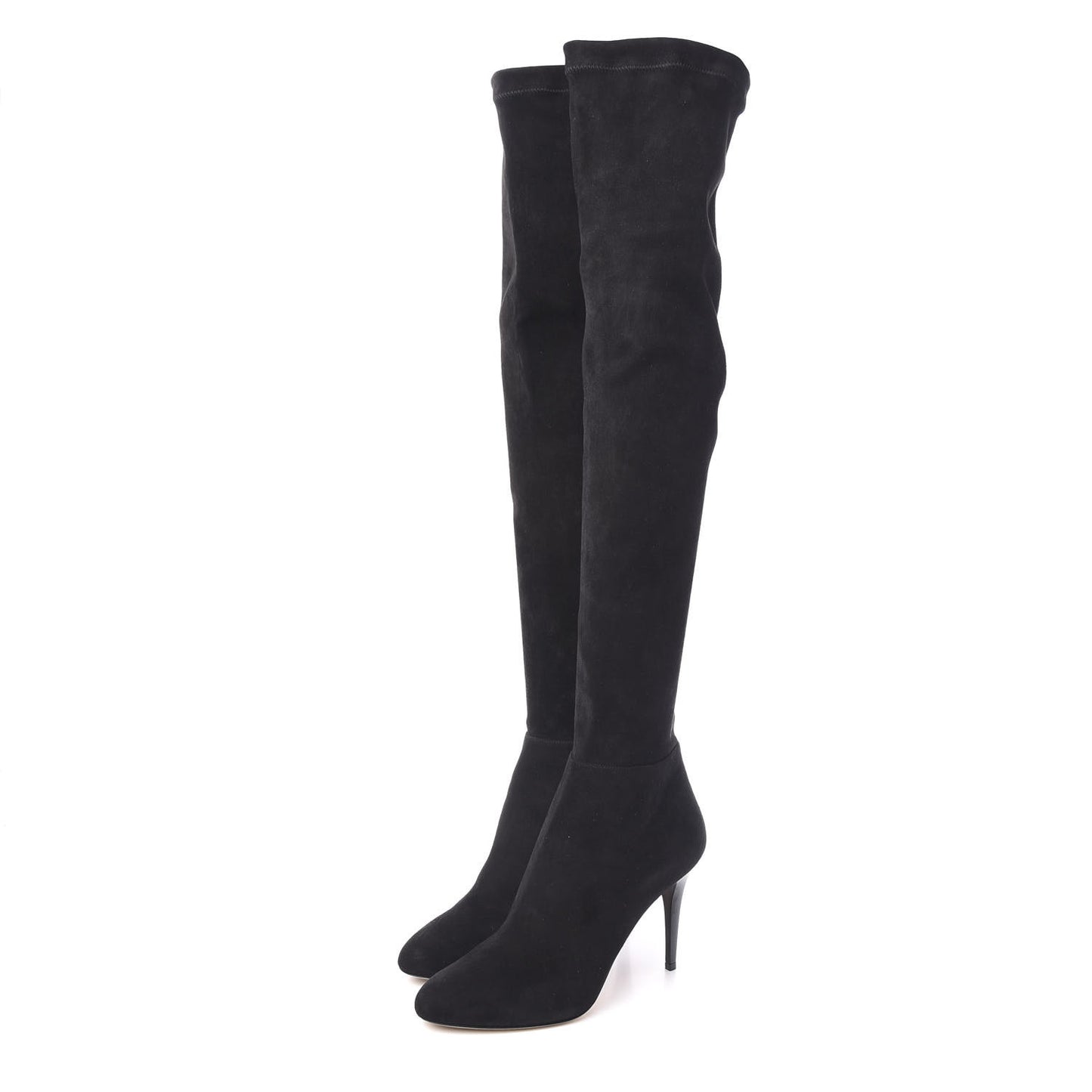 Suede Knee High Boots 40.5 Black