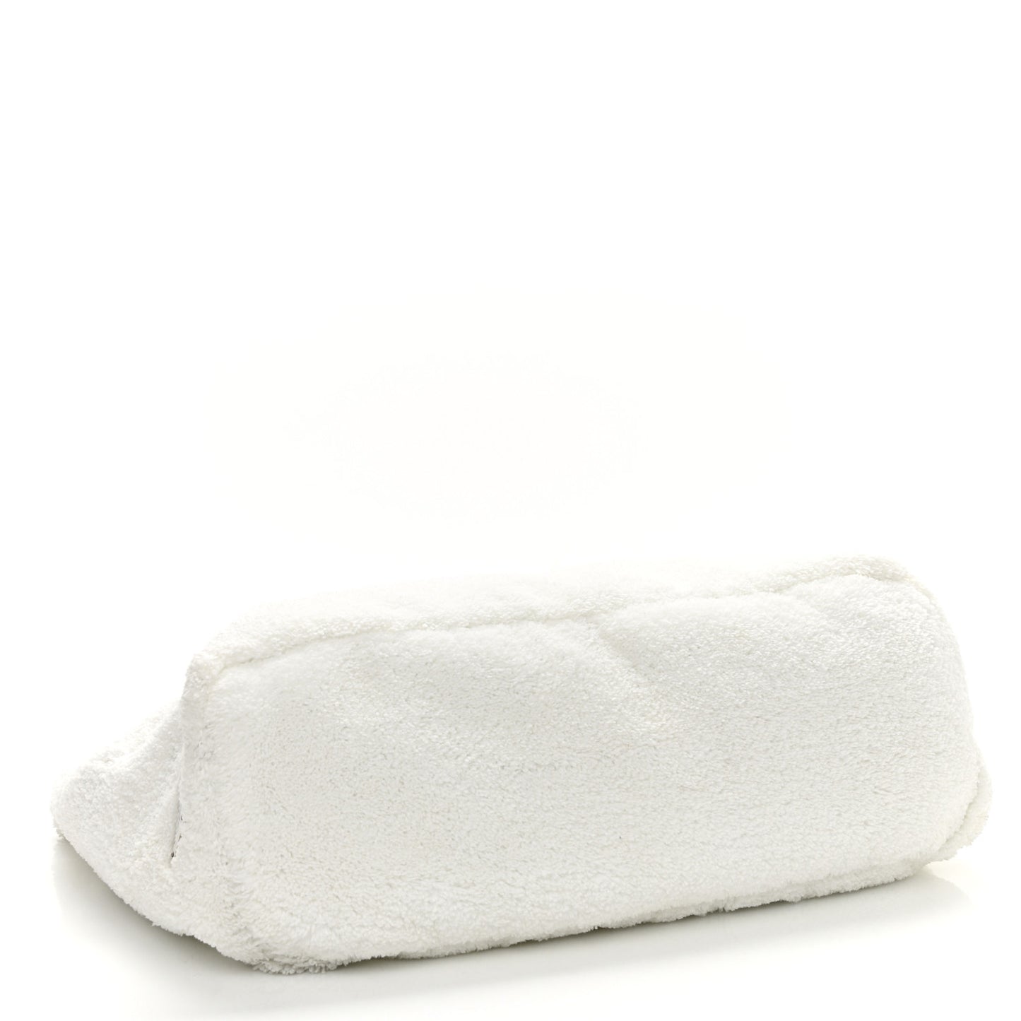 Terry Cloth Tote Bag White Black
