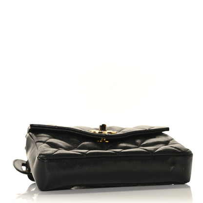 Chanel Lambskin Quilted Flap Waist Belt Bag 75 30 Black 3 of 8