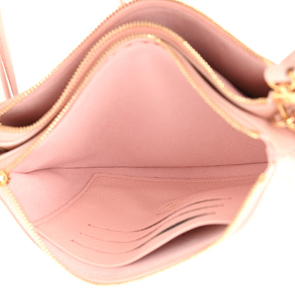 Louis Vuitton Empreinte Monogram Double Zip Pochette Rose 4 of 11