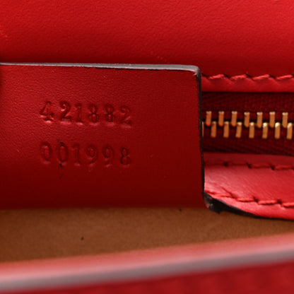 Gucci Calfskin Small Sylvie Shoulder Bag Hibiscus Red 7 of 11