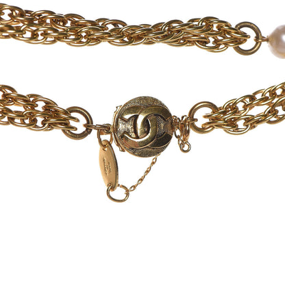 Chanel Pearl Clover Long Necklace Gold 5 of 6