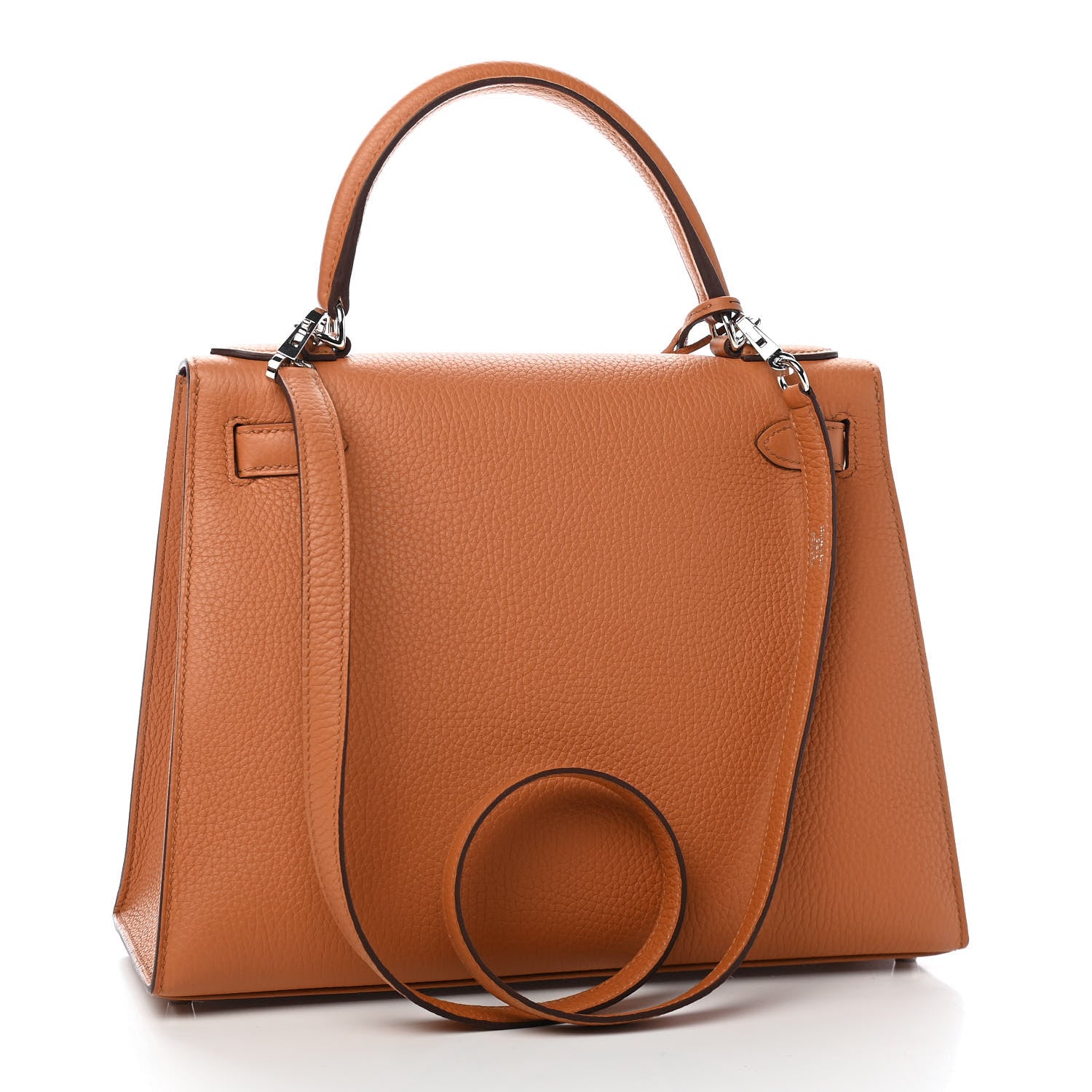 Hermes Taurillon Clemence Epsom Tadelakt Kellygraphie Lettre S Kelly Sellier 28 Toffee Ambre Fauve 5 of 23