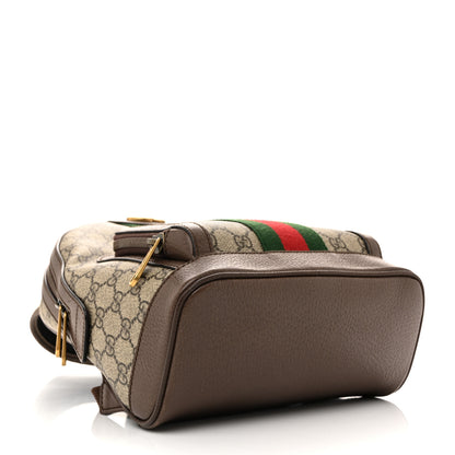 Gucci GG Supreme Monogram Calfskin Web Small Ophidia Day BackpacK Beige Ebony New Acero 4 of 11