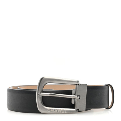 Chanel Calfskin Belt 95 38 Black 1 of 4