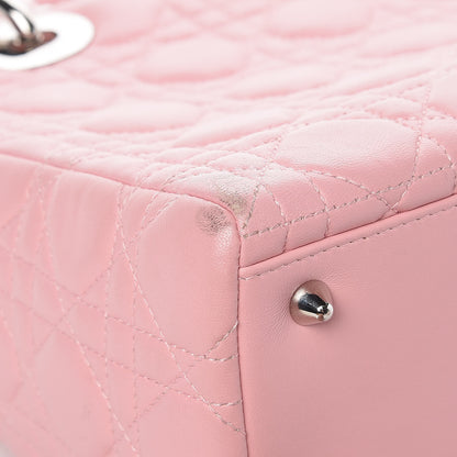 Christian Dior Lambskin Cannage Medium Lady Dior Rose Clair 11 of 17