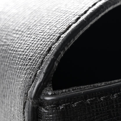 Off-White Saffiano Sculpture Binder Clip Shoulder Bag Black 18 of 22