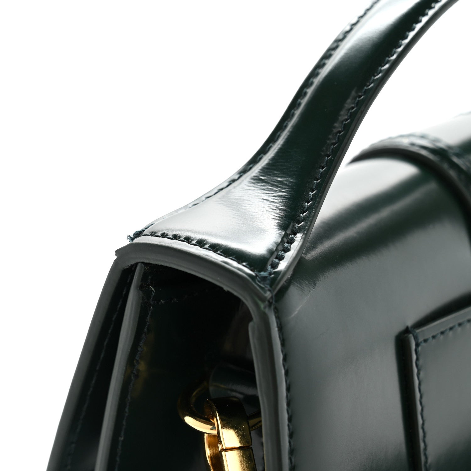 Jacquemus Glazed Calfskin Le Grand Bambino Dark Green 9 of 9