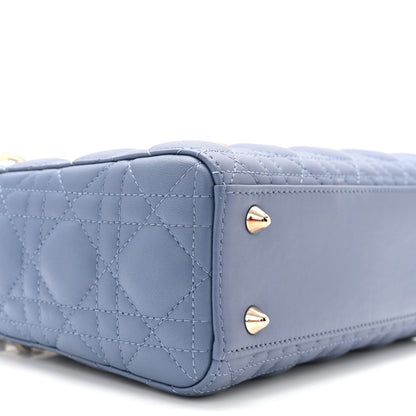 Christian Dior Lambskin Cannage Small My ABCDior Lady Dior Denim Blue 8 of 9