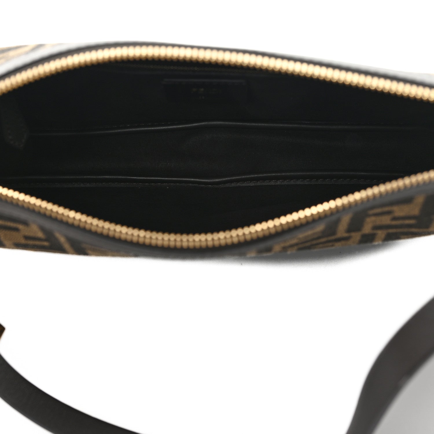 Fendi Fabric Jacquard Vitello Grace FF 1974 Medium Simply Fendi Shoulder Bag Tobacco Moro Ebano 5 of 10