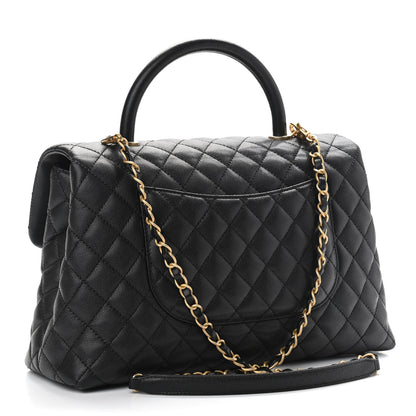 Chanel Caviar Quilted Medium Coco Handle Flap Black 2 of 11