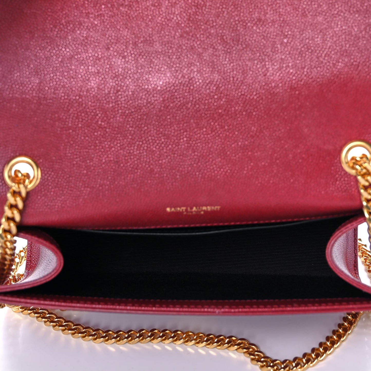 Grain De Poudre Small Monogram Kate Satchel Rouge Eros