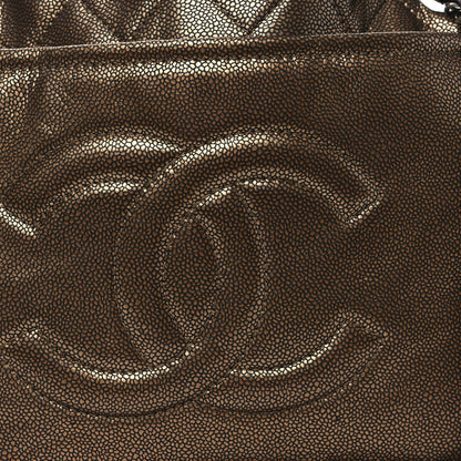 Chanel Metallic Caviar Quilted Large Timeless CC Soft Tote Bronze 10 of 11