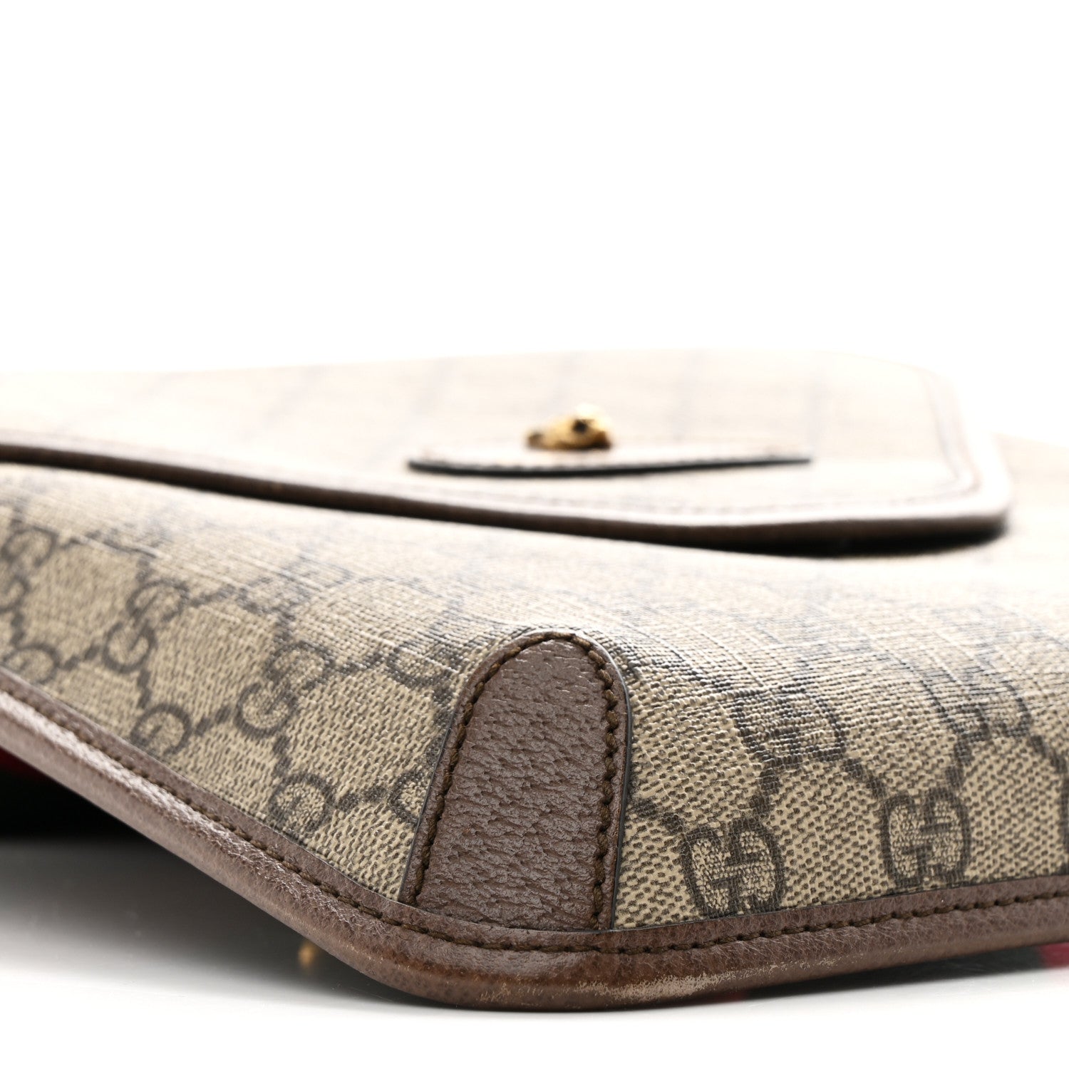 Gucci GG Supreme Monogram Web Medium Neo Vintage Flap Messenger Bag Beige New Acero 9 of 10