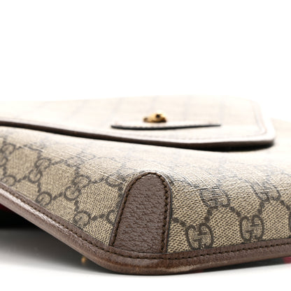 Gucci GG Supreme Monogram Web Medium Neo Vintage Flap Messenger Bag Beige New Acero 9 of 10