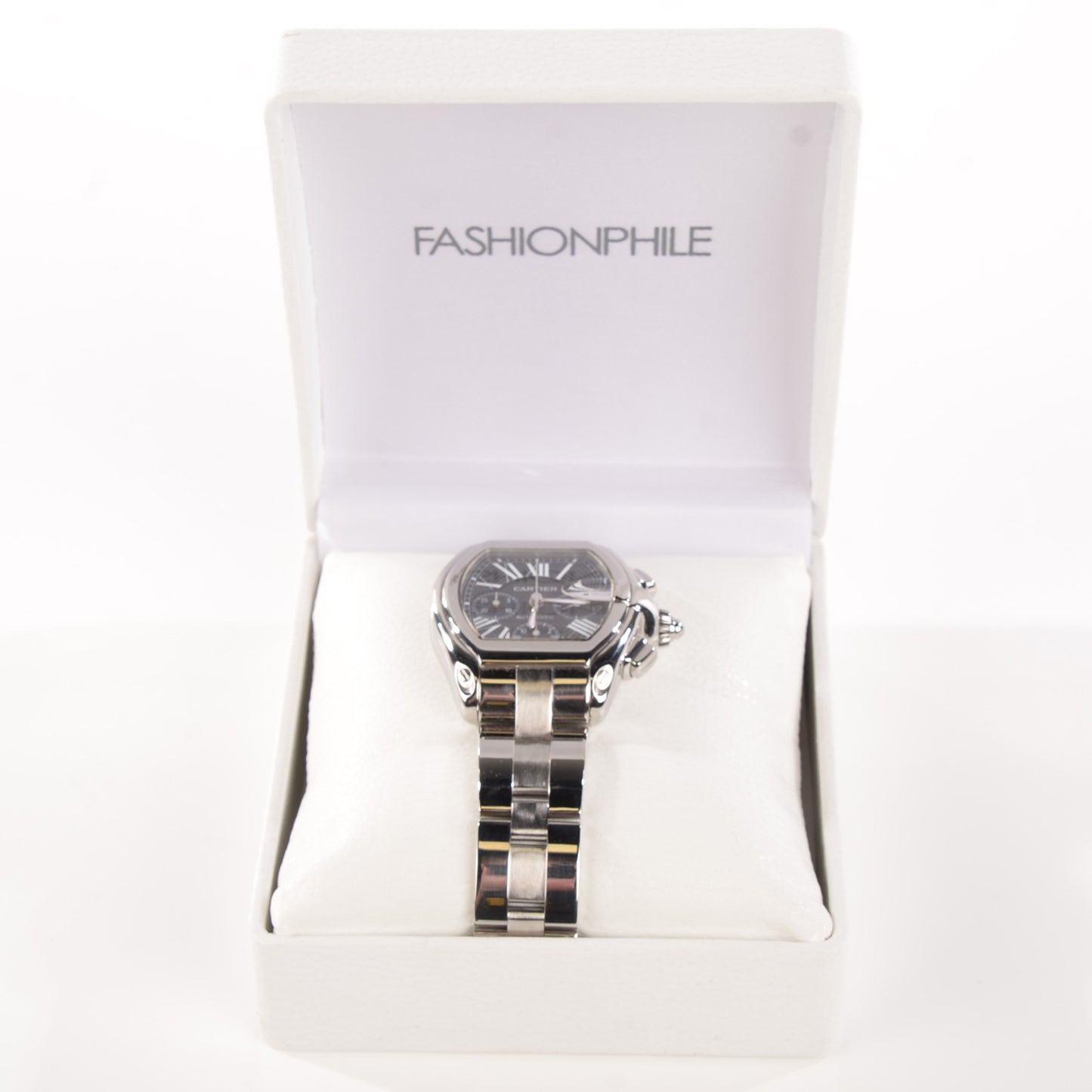 Stainless Steel 42mm Roadster Chronograph Automatic Watch Black