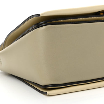 Celine Shiny Smooth Calfskin Medium Frame Shoulder Bag Chalk Mastic 9 of 10