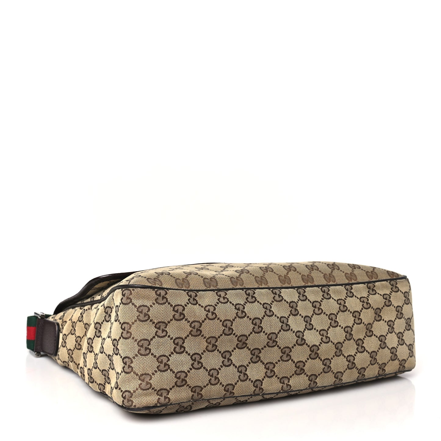 Monogram Web Medium Flap Messenger Beige Dark Brown