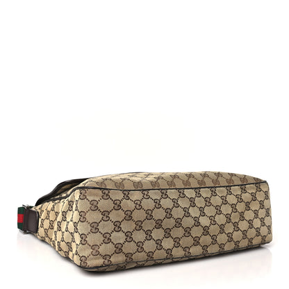 Gucci Monogram Web Medium Flap Messenger Beige Dark Brown 4 of 10