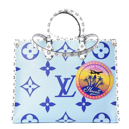 Louis Vuitton Monogram Giant Hawaii Onthego Blue 1 of 10