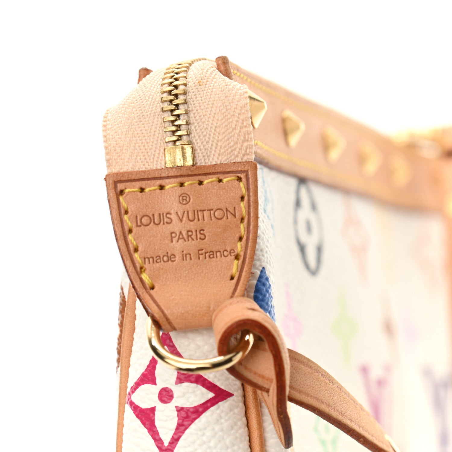 Louis Vuitton Monogram Multicolor Pochette Accessories White 7 of 9