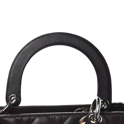 Christian Dior Lambskin Cannage Medium Lady Dior Dark Brown 14 of 16