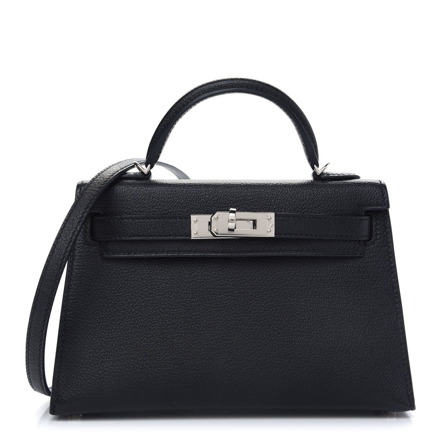 Chevre Chandra Mini Kelly Sellier 20 Black