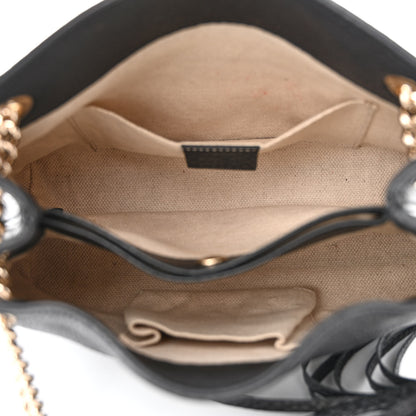 Gucci Pebbled Calfskin Small Soho Chain Shoulder Bag Black 5 of 13