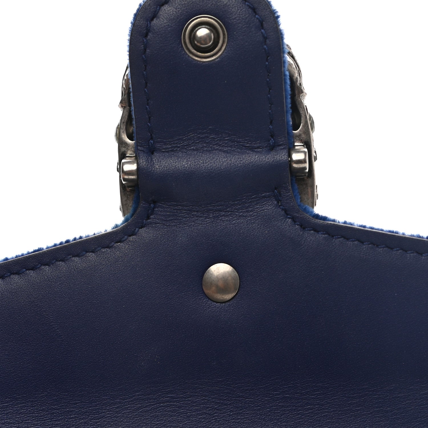 Gucci Velvet Super Mini Dionysus Shoulder Bag Cobalt 10 of 11