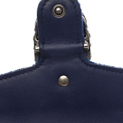 Gucci Velvet Super Mini Dionysus Shoulder Bag Cobalt 10 of 11