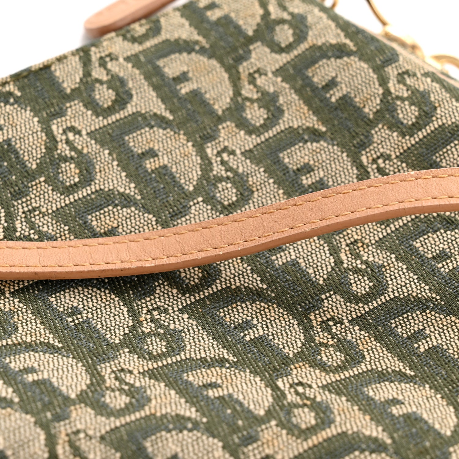 Christian Dior Monogram Mini Saddle Pochette Green 13 of 15