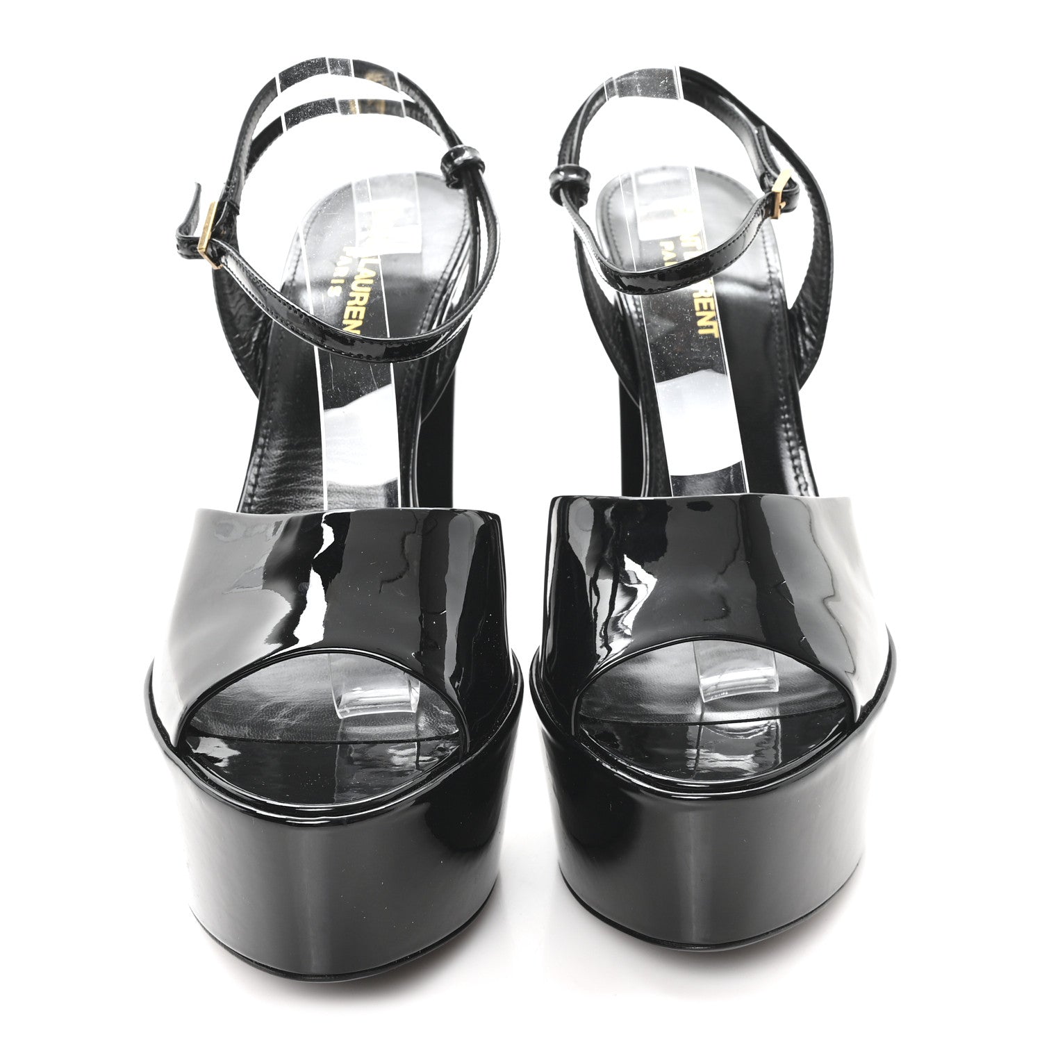 Saint Laurent Vernice Grupy Sexy 95 Tanouk Platform Sandals 39 Black 3 of 9