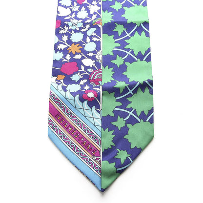 Hermes Silk Tapis Persans Twilly Vert Bleu Fuchsia 3 of 6
