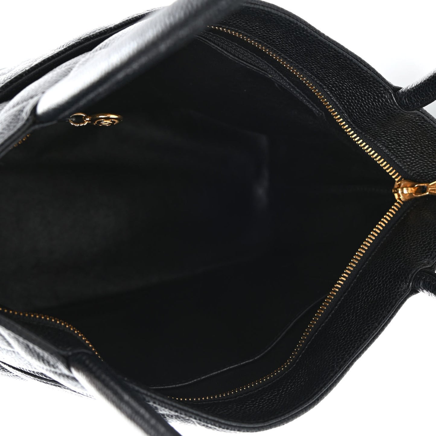 Caviar Quilted Medallion Tote Black