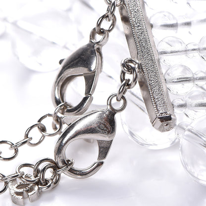 Chanel Crystal CC Multi Strand Long Chain Necklace Transparent 5 of 5
