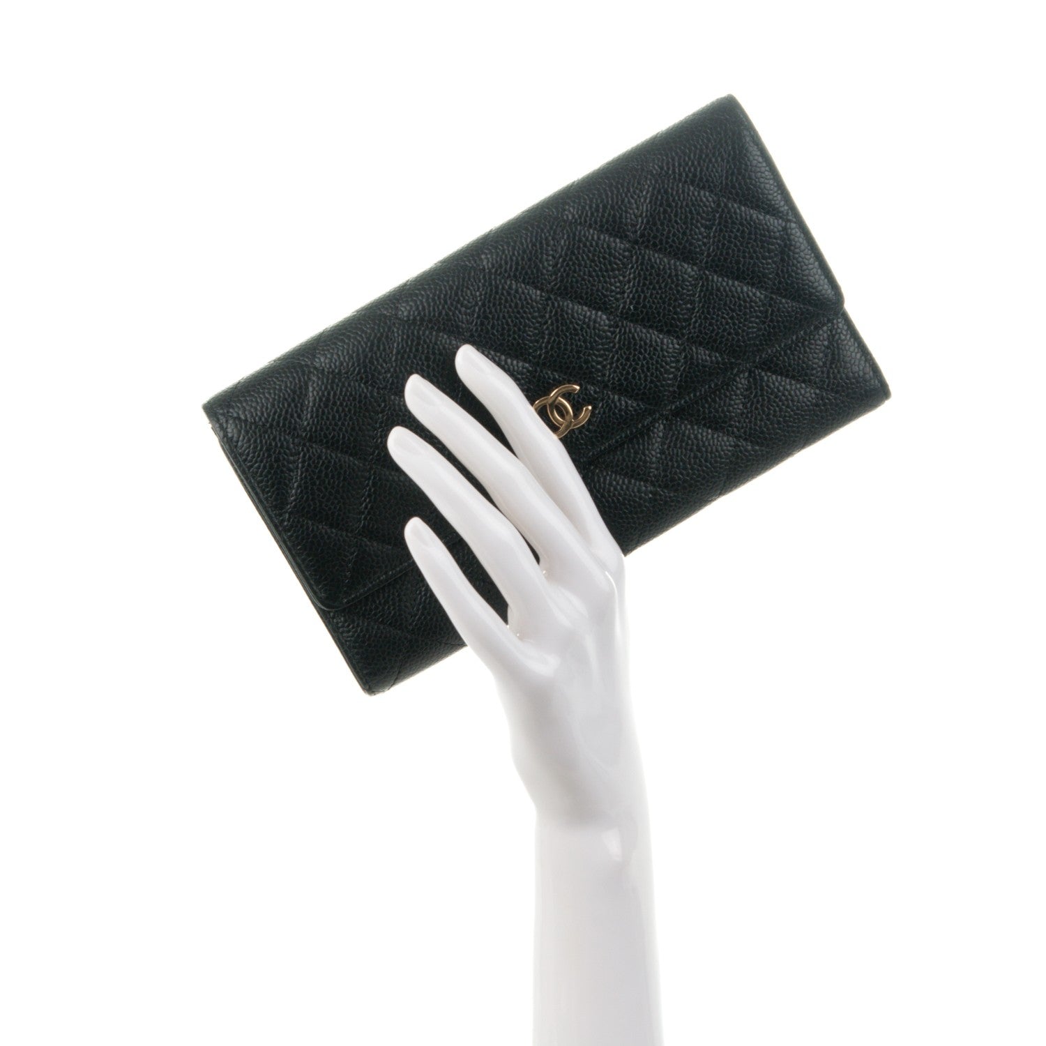 Chanel Caviar Quilted Large Flap Wallet Black 2 of 8