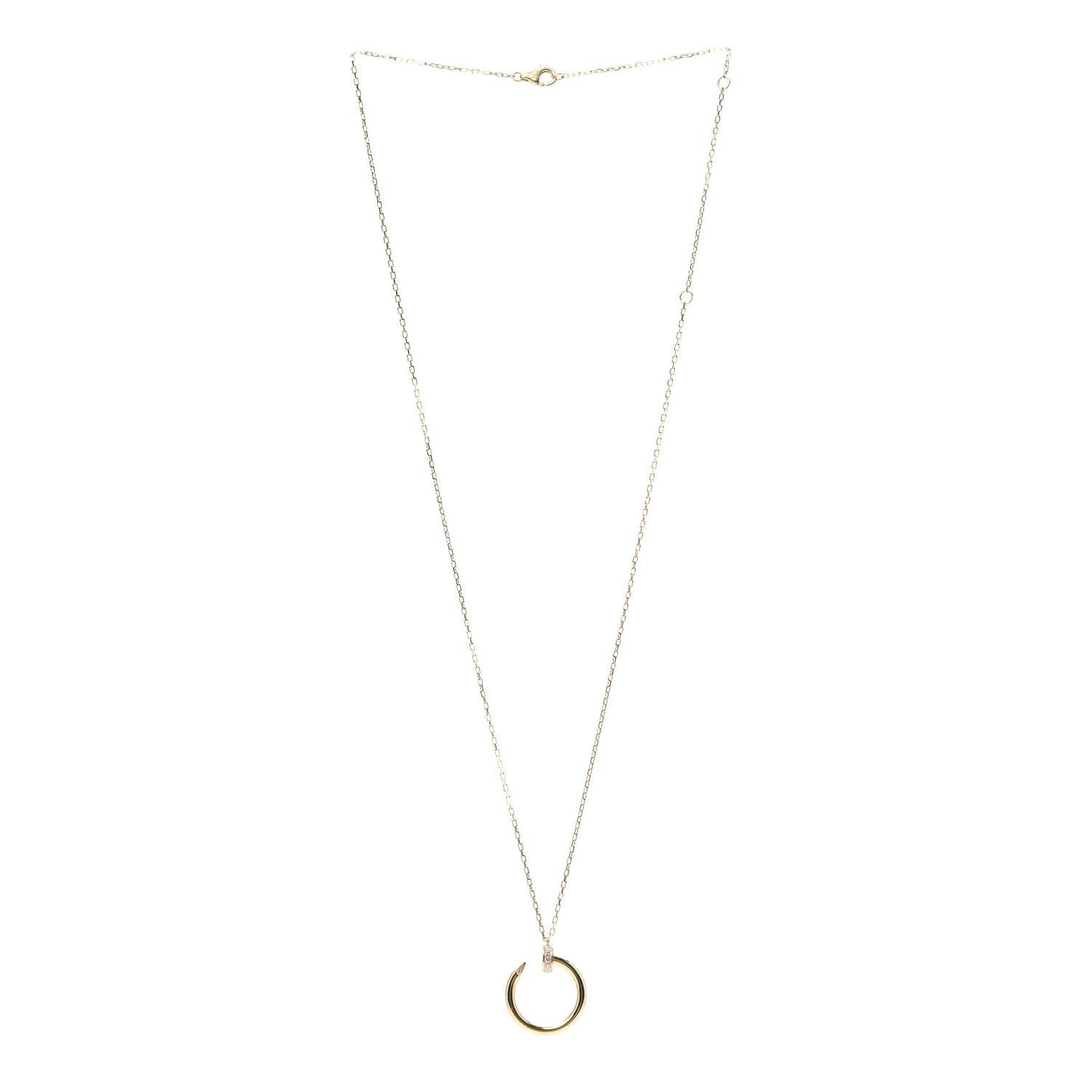 18K Yellow Gold Diamond Juste Un Clou Pendant Necklace